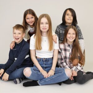 A group of brother and sisters and cousins a great gift for grandparents all together