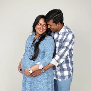 happy maternity couple